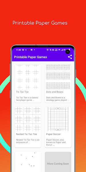 Printable Paper Games Screenshot 0