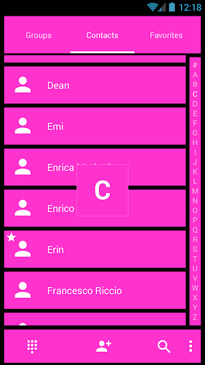 Dialer Cards Pink Theme for Drupe and ExDialer Screenshot 1