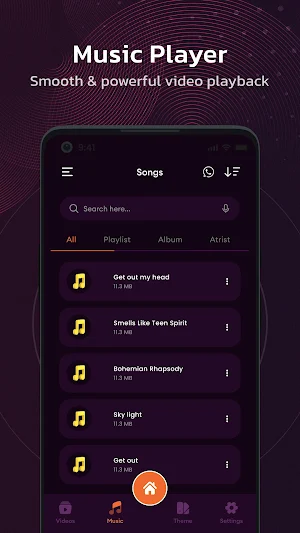 4K HD Video Player –MP3 Player Screenshot 3