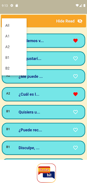 Learn Spanish - 500+ Sentences Screenshot 2