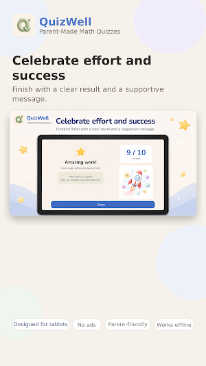 QuizWell: School Math Quizzes Screenshot 3