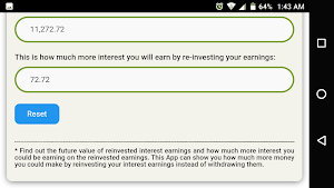 Reinvestment Calculator Screenshot 2