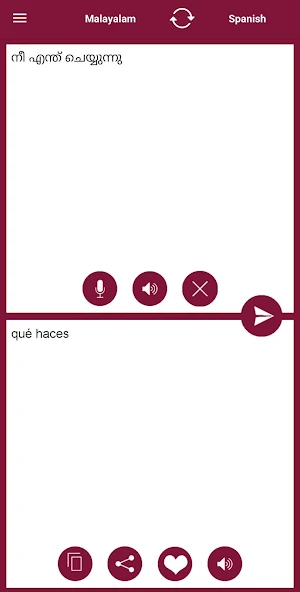 Malayalam - Spanish Translator Screenshot 0