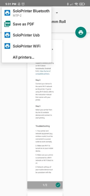 Solo Printer Screenshot 1
