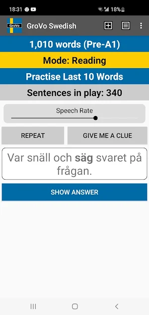 GroVo Swedish Screenshot 0