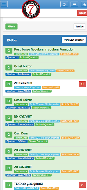 Yedi Bilim Koleji Screenshot 1