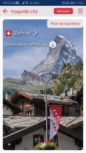 Zermatt map offline guide tourist navigation Screenshot 0