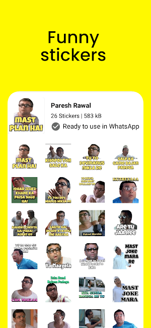 Bollywood Stickers : WASticker Screenshot 1