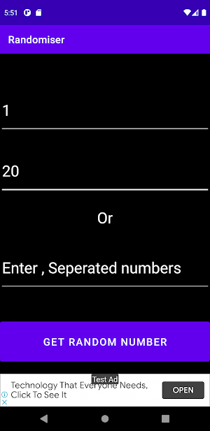 Randomiser Screenshot 1