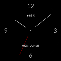 Black Clean Analog Watch Face