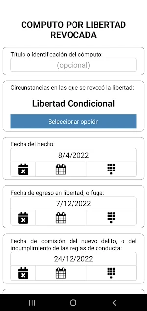 Calculadora de Libertades Screenshot 1