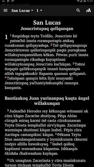 Quechua Corongo, Peru – Bible Screenshot 3