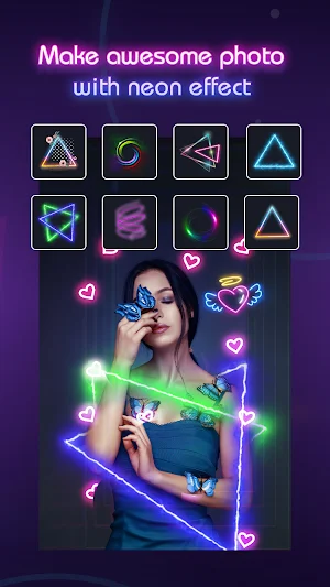 Neon 3D Art Photo Editor Screenshot 2