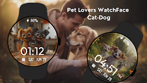 Pet Lovers Watch Face –Cat-Dog Screenshot 1