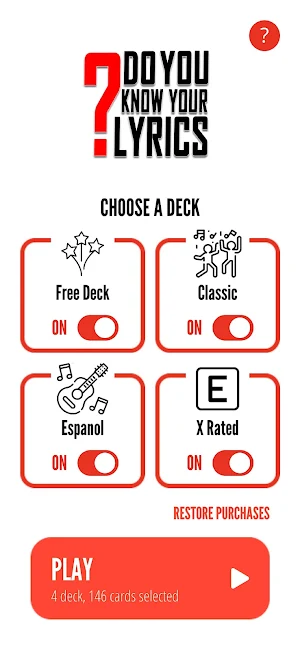 Do you know your lyrics? Screenshot 1