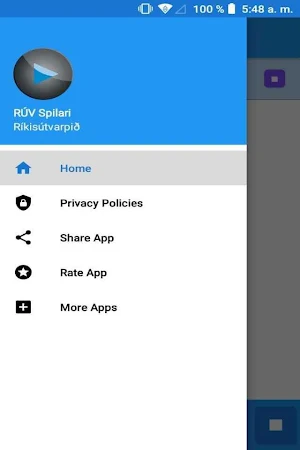 RÚV Spilari Útvarp RUV App Radio Iceland Free Screenshot 1
