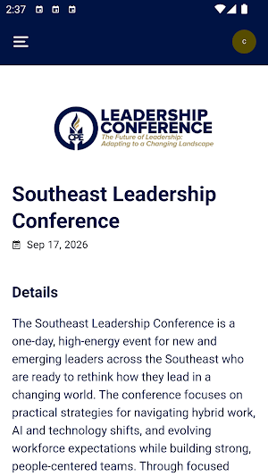 GSU - CPE Conferences Screenshot 1