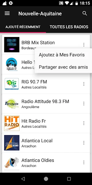 Stations Radio de Nouvelle-Aqu Screenshot 1