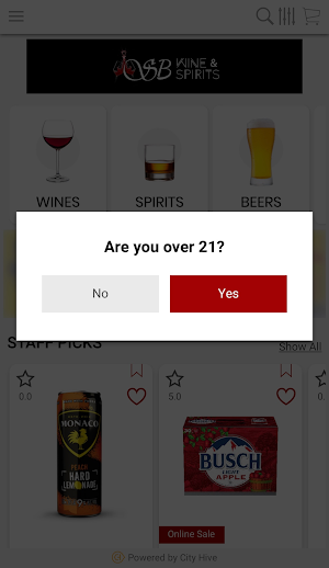 SB WINE AND SPIRIT Screenshot 1