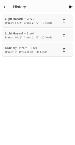 Pipe Schedule NFPA 13 Sizing Screenshot 2