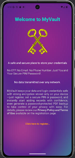 MyVault - Password Manager Screenshot 0