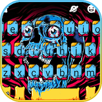 Scary Skull Graffiti Keyboard Theme