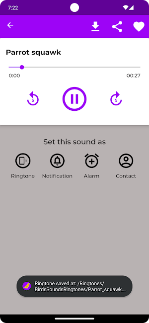 Birds Sounds Ringtones Screenshot 1