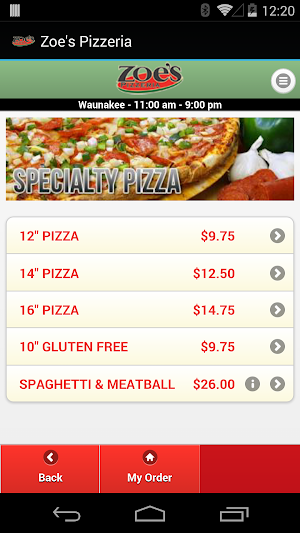 Zoe's Pizzeria Screenshot 1
