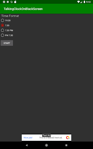 Talking Clock On Black Screen Screenshot 2