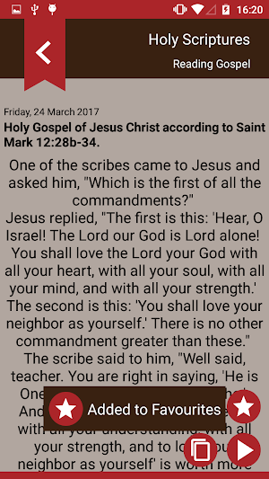 Gospel of the day - Holy Bible Screenshot 2