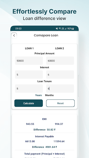 Easy EMI Loan Calculator Screenshot 2
