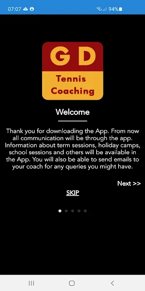 Gary Davis Tennis Coaching Screenshot 0