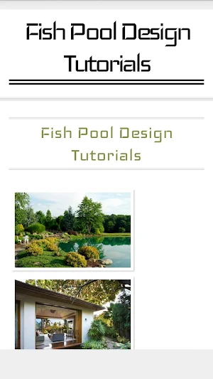 Fish Pool Design Tutorials Screenshot 2
