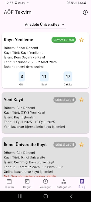 AÖF Takvim Screenshot 0