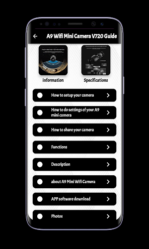 A9 Wifi Mini Camera V720 Guide Screenshot 1