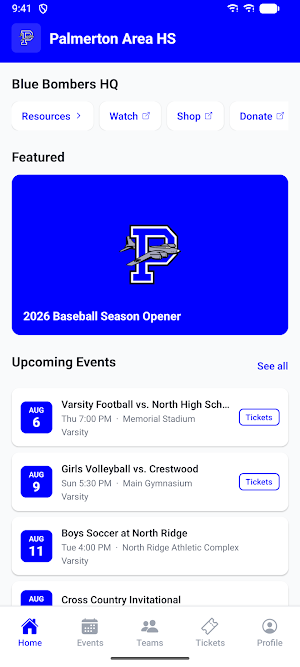 Palmerton Area HS Athletics Screenshot 0