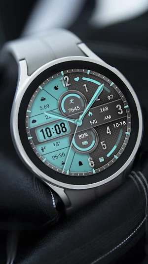 Half Screen Blue ZKin Watch Screenshot 1