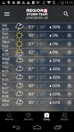 KAIT Region 8 Weather Screenshot 2