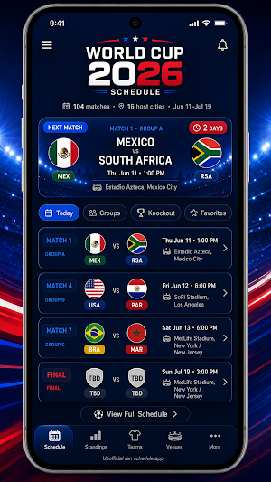 World Cup 2026 Schedule Screenshot 0