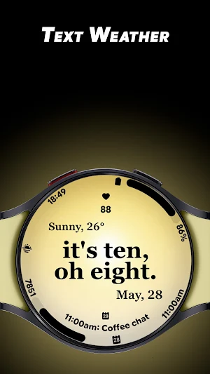 Text Weather - Watch face Screenshot 0
