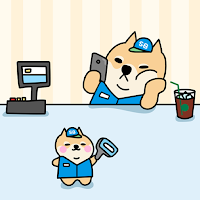 카카오톡 테마 - 뭘봐시바_편의점 알바생