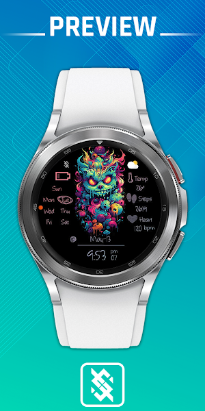 BFF63- Neon Art Skull colorful Screenshot 0