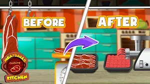 Meatballs Cooking Kitchen: Cooking Chef Story Screenshot 2