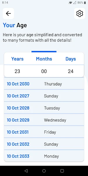 Age Calculator Screenshot 0