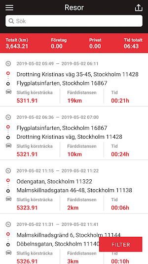 MiniFinder Triplog Screenshot 1