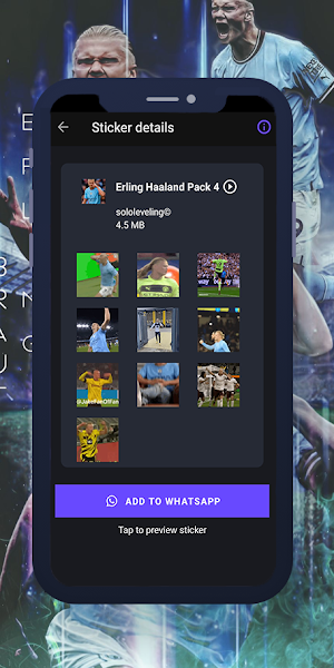 Haaland Animated WAStickers Screenshot 2