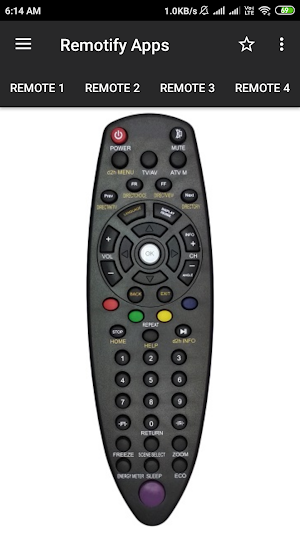 Videocon d2h Remote Control (8 in 1) Screenshot 1