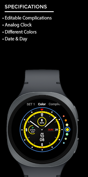 Night 19A - Analog Watch Face Screenshot 3