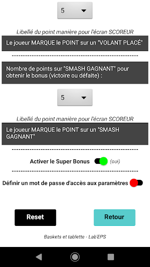 SCOREUR BAD-TT Screenshot 3