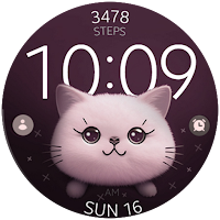 Cute Cat digital watch face